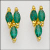 Emerald Earrings - (3 stones) - Click here to View more details about this Product